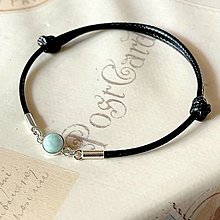 Náramky - Larimar Silver Bracelet Ag925 / Jemný strieborný náramok s larimarom - 14688622_