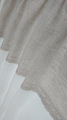 Úžitkový textil - Záclona 100% ľan - 14688897_