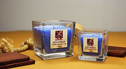 Sviečky - Sada 2 sviečok v skle - Mandľové mlieko + Oliva + Viktor - 14689017_