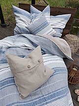 Úžitkový textil - Ľanové posteľné obliečky Santorini - 14687951_