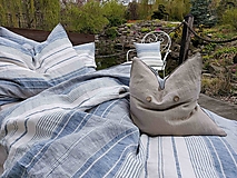 Úžitkový textil - Ľanové posteľné obliečky Santorini - 14687953_