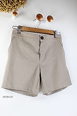 Detské oblečenie - Detské ľanové nohavice, krátke - 14690383_