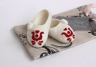 Detské topánky - Originálne capačky pre bábätko z mäkkej merino vlny - 14692102_