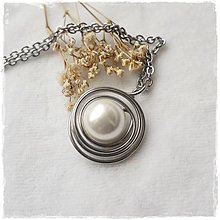 Náhrdelníky - perla chirurgická oceľ - 14691269_