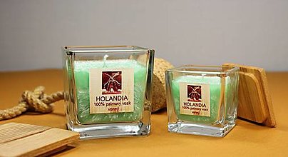 Sviečky - Sada 2 sviečok v skle - Aloe vera + Herbal + Jemný krém - 14689768_