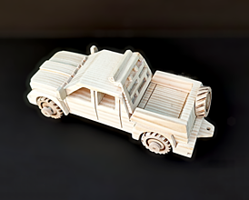 Hračky - Drevené hračky - drevené auto land rover - 14691145_