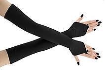 Dámské čierné spoločenské rukavice plesové rukavičky gothic 0088