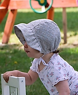 Detské čiapky - Letný detský čepček Hana s riaseným šiltom - 14694201_