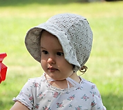 Detské čiapky - Letný detský čepček Hana s riaseným šiltom - 14694202_