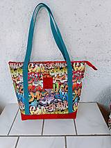 Veľké tašky - Korková taška grafiti - 14692559_