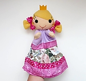 Hračky - Maňuška princezná (v ružovej sukničke s kvetmi) - 14694326_