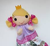 Hračky - Maňuška princezná (v ružovej sukničke s kvetmi) - 14694327_