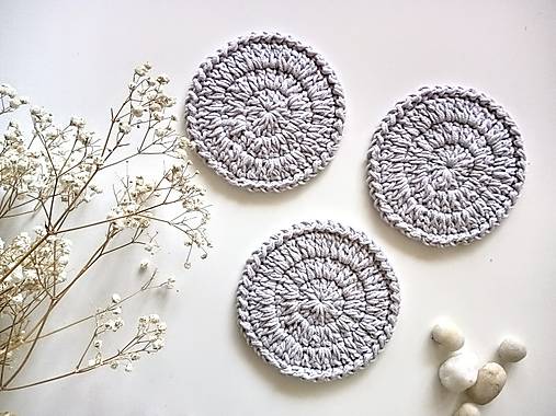 Úžitkový textil - Podšálka Natur Love svetlošedá  - 14693663_