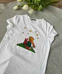 Topy, tričká, tielka - Maľované tričko- Malý Princ - 14692846_