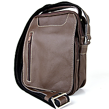 Pánske tašky - Luxusná kožená etuja z pravej, hrubkovaná koža, hnedá farba - 14693170_