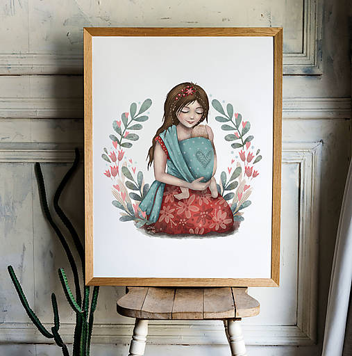 Grafika - Print Nosím lásku - 14694243_