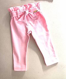 Nohavice - Detské legíny s opaskom ružové - 14692168_
