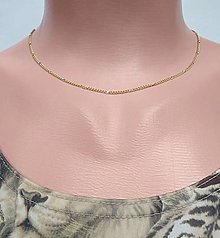 Náhrdelníky - Retiazkový náhrdelník - pozlátená chirurgická oceľ - 14693667_
