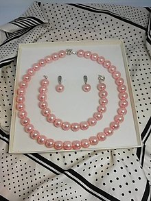 Sady šperkov - Veľká sada - veľké ružové perly - 14692246_