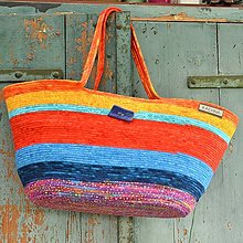 Veľké tašky - Plážová taška batik - 14693248_