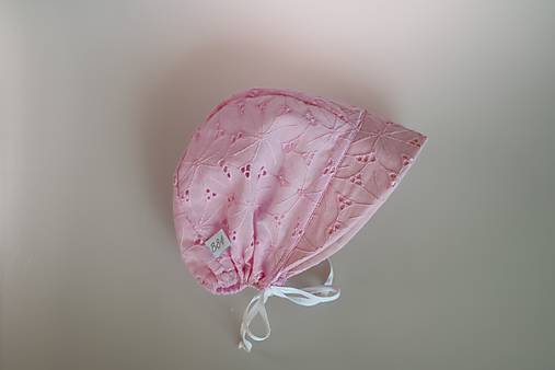 Letný detský čepček madeira Ema ružový