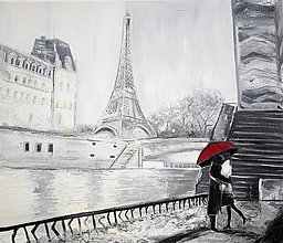 Obrazy - ,,Láska z Paríža,, 70x60 - 14695370_