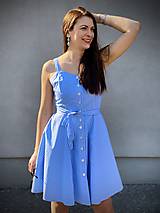 Šaty - Šaty na ramienka modré pásiky - 14696509_