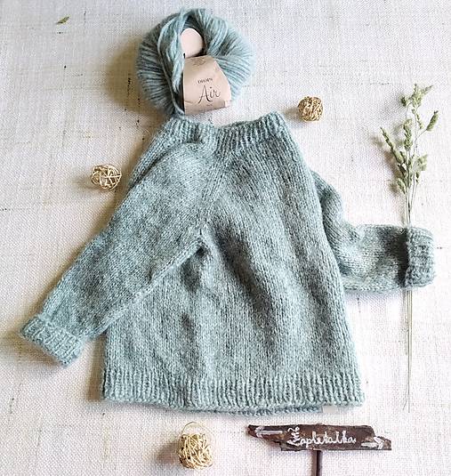 Detský svetrík, pulóvrik, alpaka+ merino
