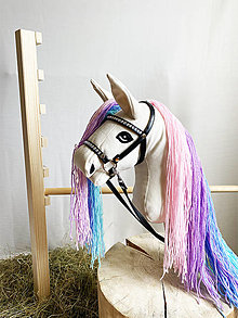 Hračky - HOBBY HORSE - Rainbow pony s ohlávkou - 14695117_