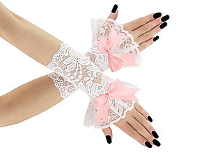 Rukavice - Svadobné bielé čipkové rukavice pre nevestu 04tP - 14696817_