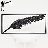 Drevený obraz 3D ( black feather )