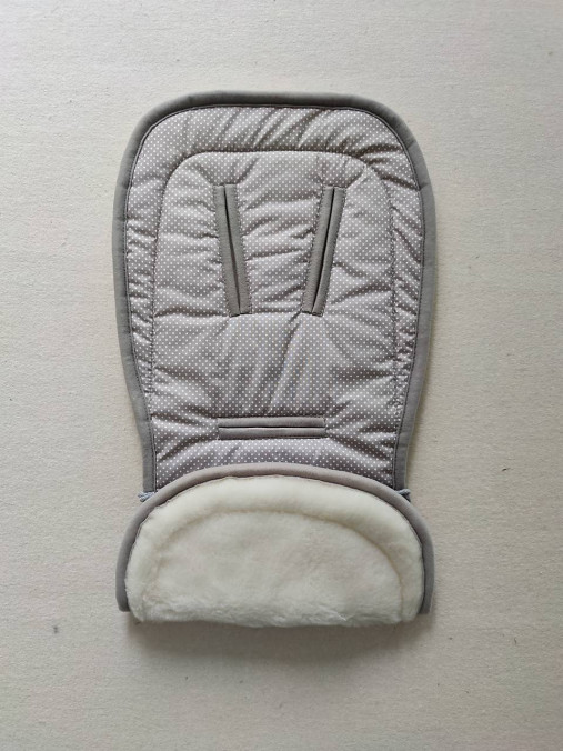 Detský textil - VLNIENKA podložka do kočíka VALCO SNAP 4 Trend 100% merino top super wash proti poteniu Bodka šedá - 14699765_