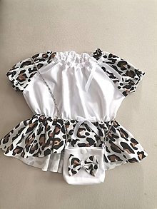 Detské oblečenie - Detská tunika leopardia s kabelkou - 14701058_