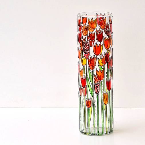 Dekorácie - Váza s tulipány - 14699009_