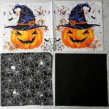 Papier - Halloweenska téma-sada servítok - 14700850_