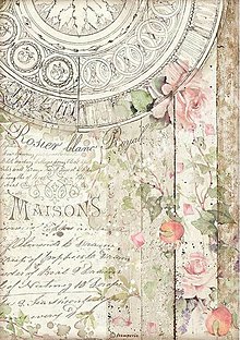 Papier - Ryžový papier A4 Stamperia DFSA 4658 - 14702923_