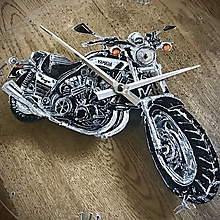 Hodiny - Ručne maľované hodiny motorka - Moto Edition - Yamaha - 14703027_