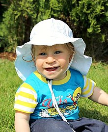Detské čiapky - Rastúci klobúčik Pampalíni - 100% Ba - Bílá barva - 14701667_