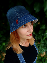 Čiapky, čelenky, klobúky - recy unisex riflový klobouk 54/55cm - 14703810_