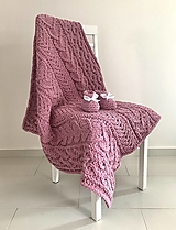 Detský textil - Deka do kočíka z Alize Puffy Fine 95x90cm staro-ružová - 14704065_
