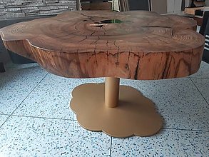Nábytok - Brestový stôl - koláč - 14703170_