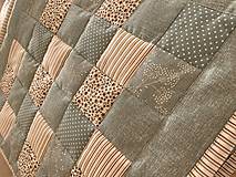 Úžitkový textil - patchwork mentolova  so smotanovou ( rôzne varianty veľkostí ) - 14706059_