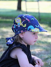 Detské čiapky - Letný detský šilt morské panny - 14705996_
