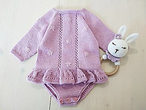 Detské oblečenie - Romper farby lila 100% Baby merino - 14705182_