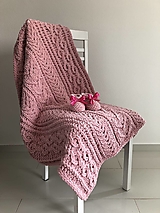 Jarná deka do kočíka 100x80cm - púdrovo ružová