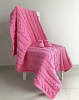 Detský textil - Deka z Alize Puffy Fine 120x90cm - cukríková ružová - 14704356_