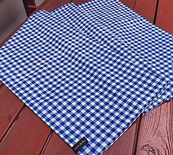 Úžitkový textil - Klasický obrus modrá kocka na bielej - 14709152_