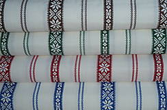 Textil - Látka Výšivka v pruhoch - 14707591_