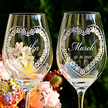 Nádoby - Kvetka - svadobné poháre 2ks - 14707750_