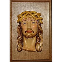 Sochy - Drevený reliéf Ježiša Krista - obraz - 14707084_